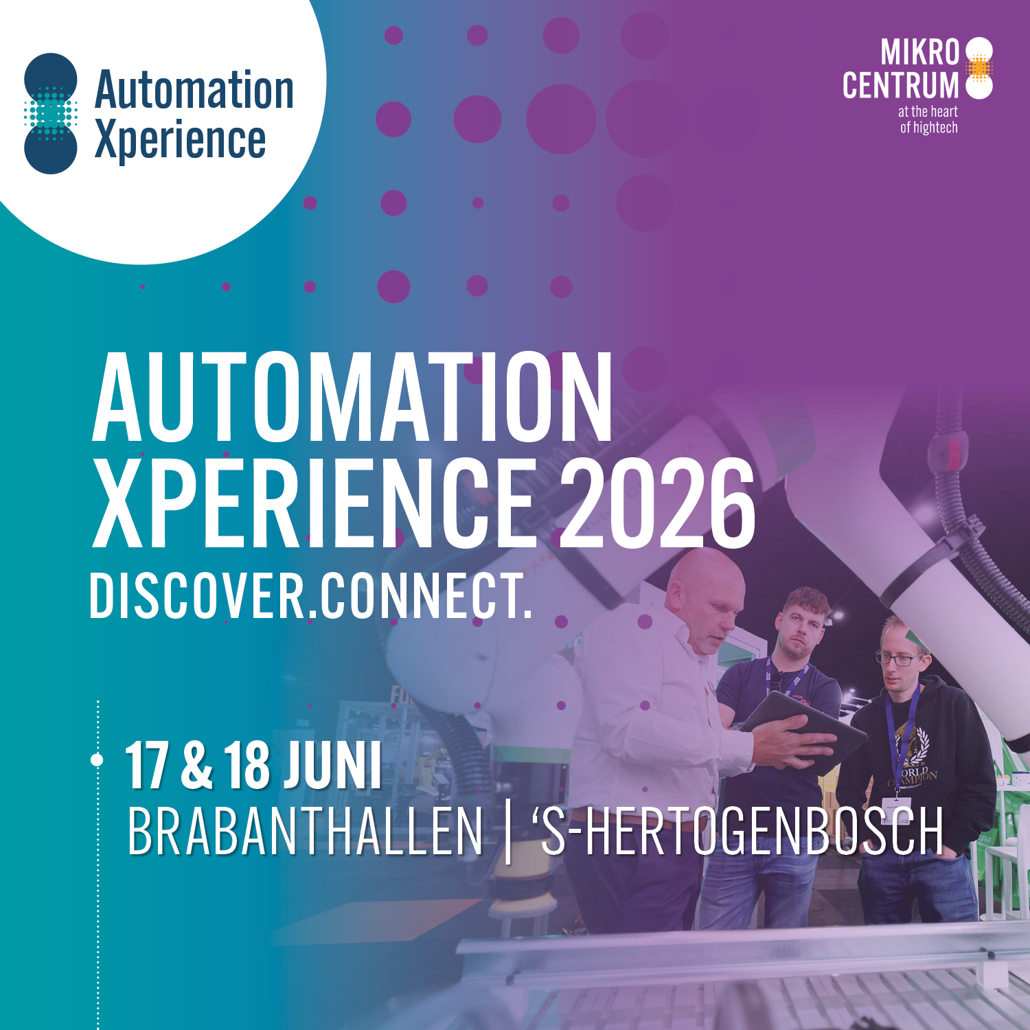 Automation Xperience 2026 — 17–18 June at Brabanthallen, 's-Hertogenbosch